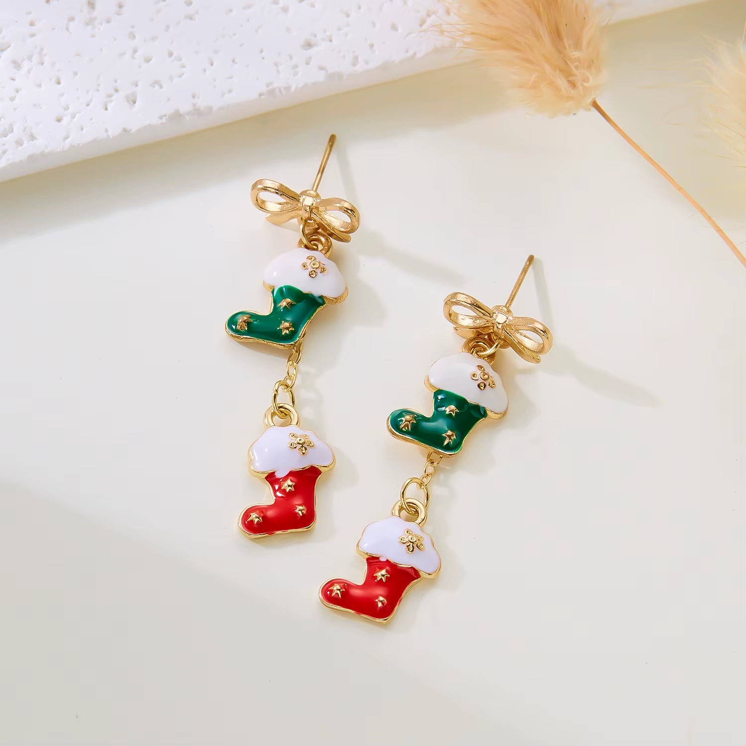New Christmas Deer Stud Earrings for Women Cute Animal Elk Rhinestone Earring Merry Christmas New Year Wedding Jewelry Gifts